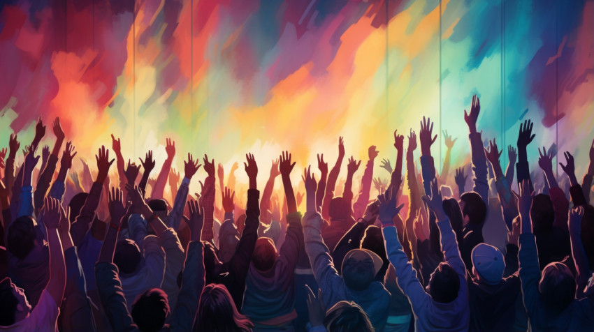 Fans Rocking Out at the Concert