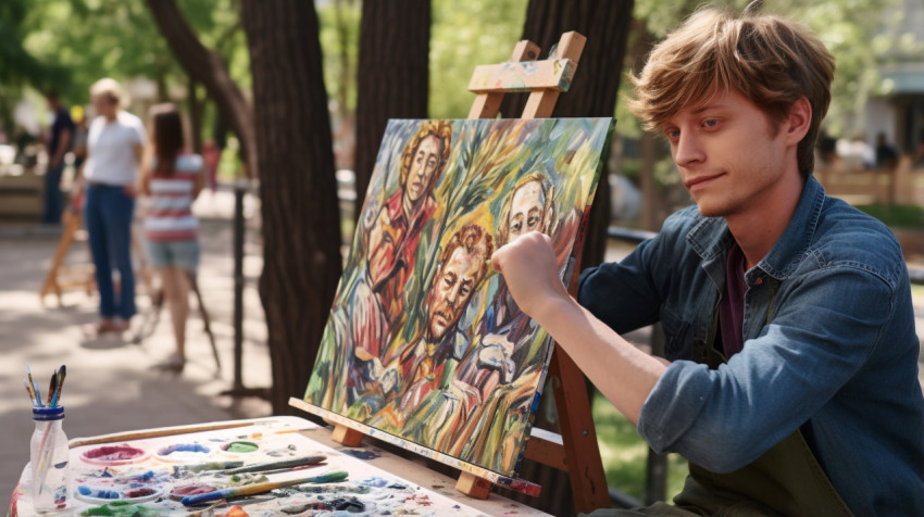 Creative expression in the park Creative expression in the park, mental health