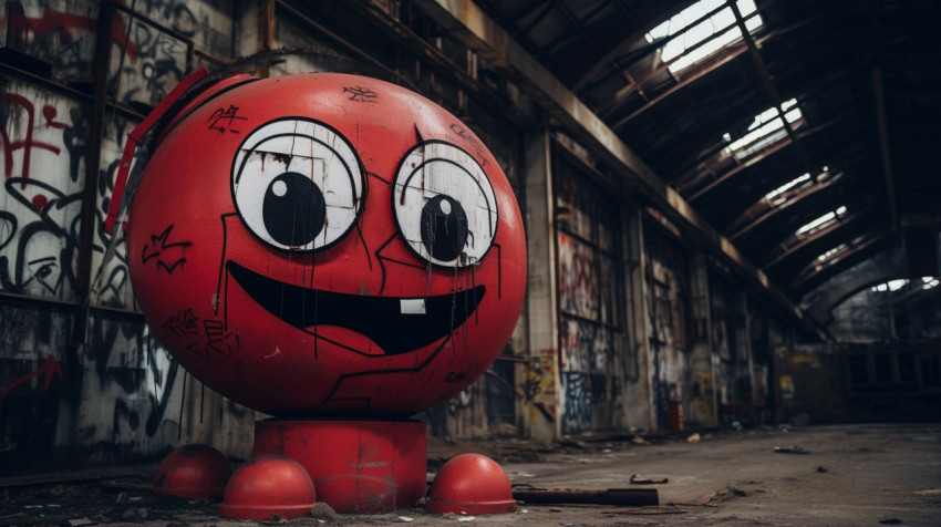 a red cartoon character