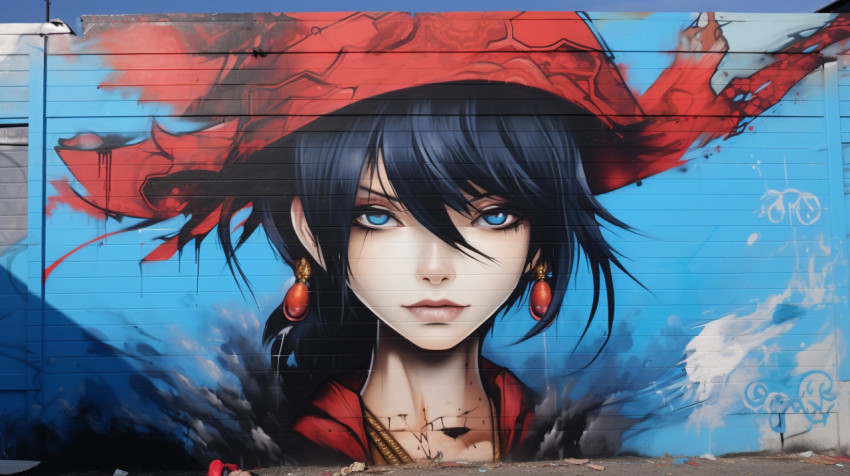 Anime one piece tadokoro graffiti Anime one piece tadokoro graffiti, 3d graffiti art