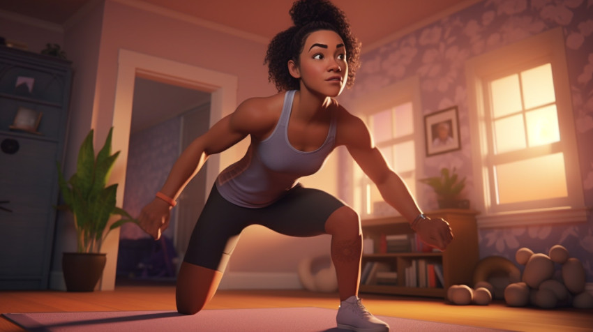 Female athlete working out with weights Female athlete working out with weights