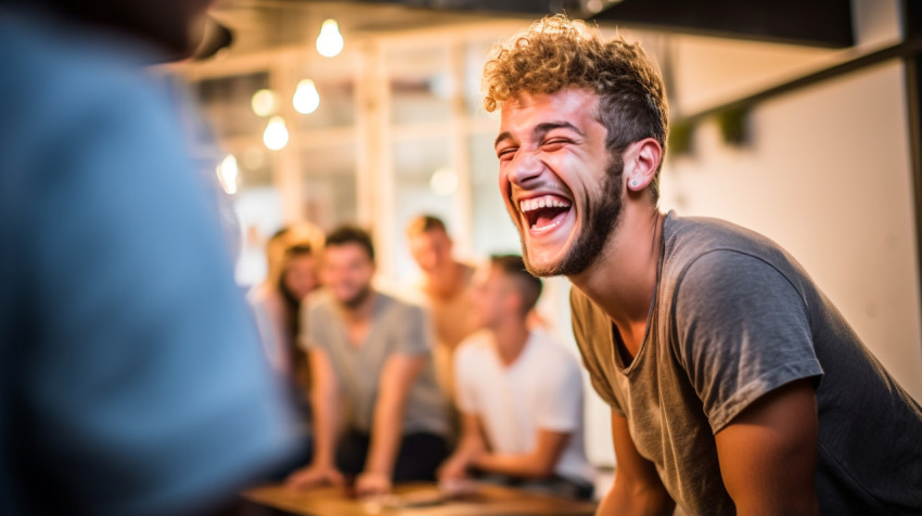 Man enjoying himself playing sports Man enjoying himself playing sports