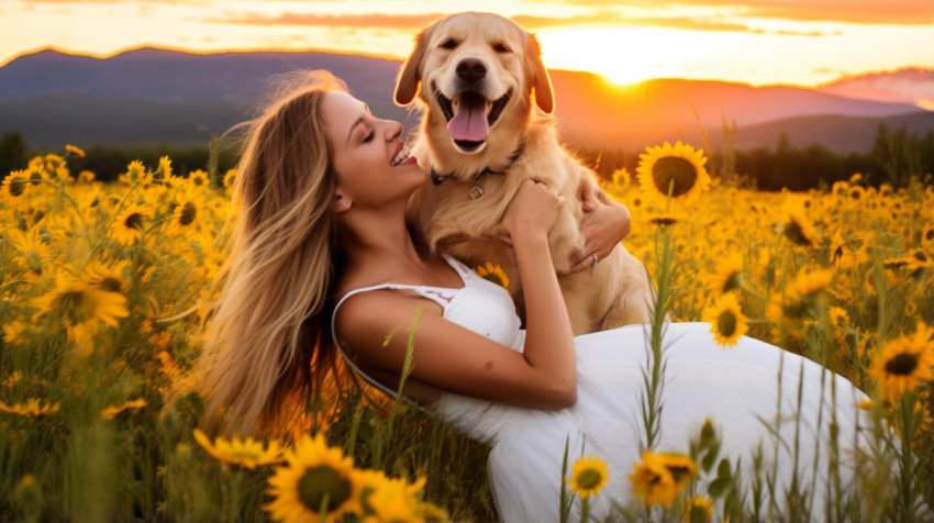Sweet Friendship Between Girl and Dog Sweet Friendship Between Girl and Dog