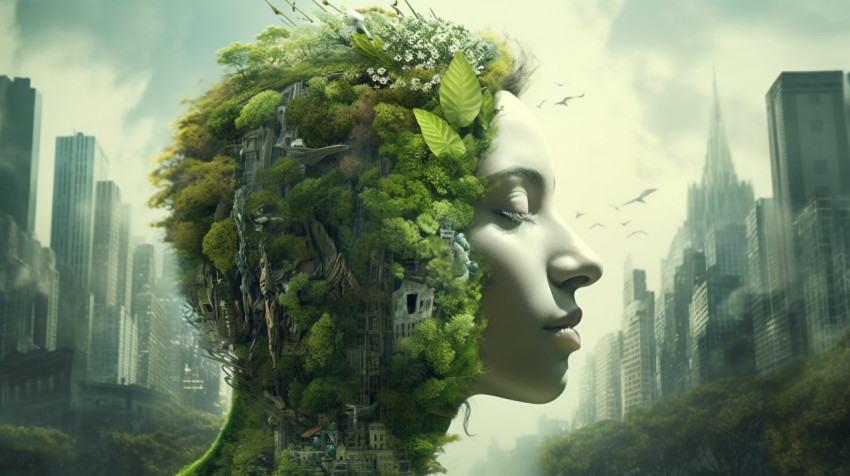 women with Green Head in Forest City