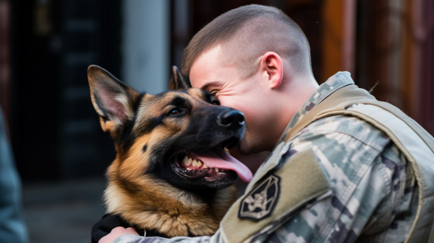 Soldiers joyous reunion with k9 partner Soldiers joyous reunion with k9 partner