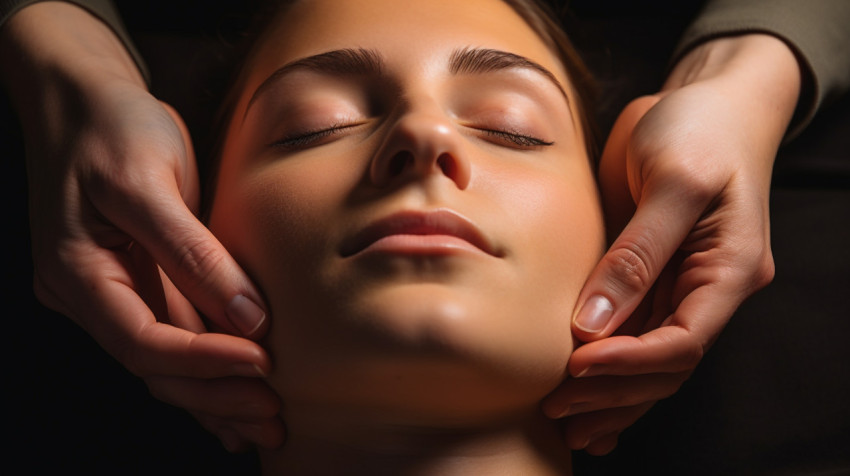 Face Massage Therapy in Progress Face Massage Therapy in Progress