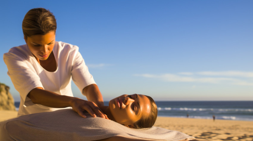 Relaxing Massage on the Beach Relaxing Massage on the Beach