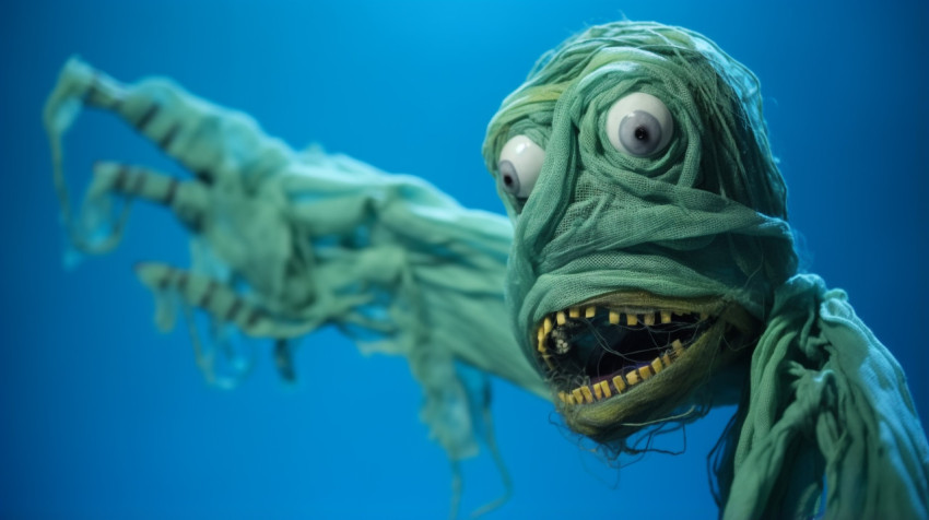 Green stocking puppet