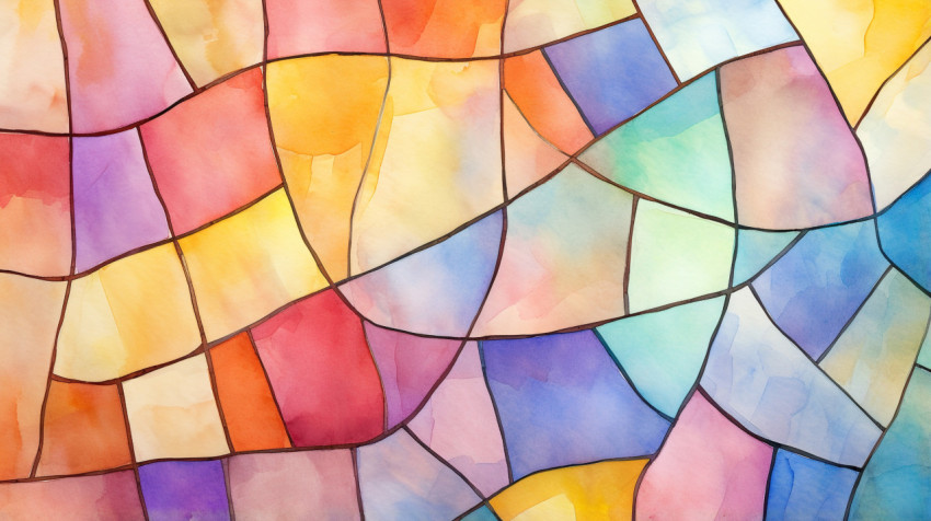 Watercolor stained glass abstract art Watercolor stained glass abstract art