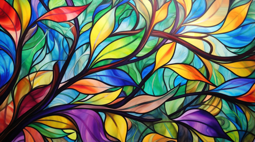 Abstract Floral Background with Swirls Abstract Floral Background with Swirls