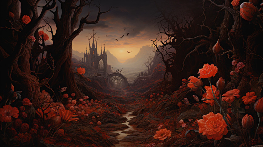 Medieval Fantasy Flower Garden Medieval Fantasy Flower Garden