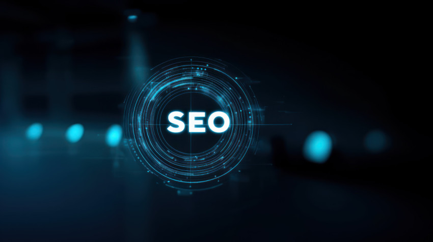 Minimalist digital background featuring the word SEO in large centered text Minimalist digital background featuring the word SEO in large centered text