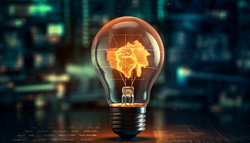 A photo of a digital marketing data analysis inside a glowing light bulb, finance stock photo Get unlimited access to a library of free ai prompts and ai images to help you generate creative ideas.