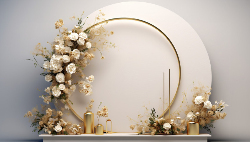 Wedding floral wall and gold flower arrangement, free ai prompts and images floral photo backdrops Wedding floral wall and gold flower arrangement, free ai prompts and images floral photo backdrops