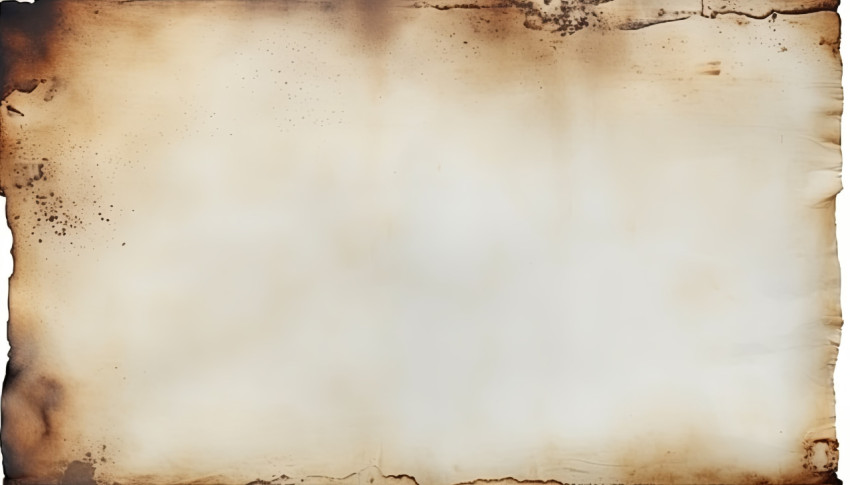 Vintage paper with burnt edges stains and scratches creating a nostalgic and textured background