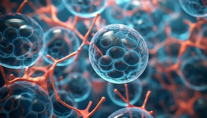 Human Cell Microscope Background Human Cell Microscope Background