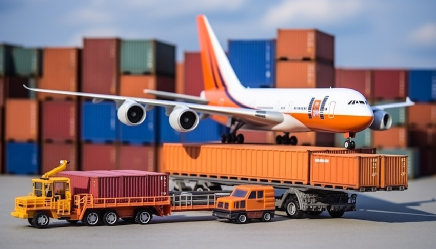 Transportation and logistics of container cargo ship and cargo p Transportation and logistics of container cargo ship and cargo plane, air transportation stock images, ai prompt air transportation, airplane stock images