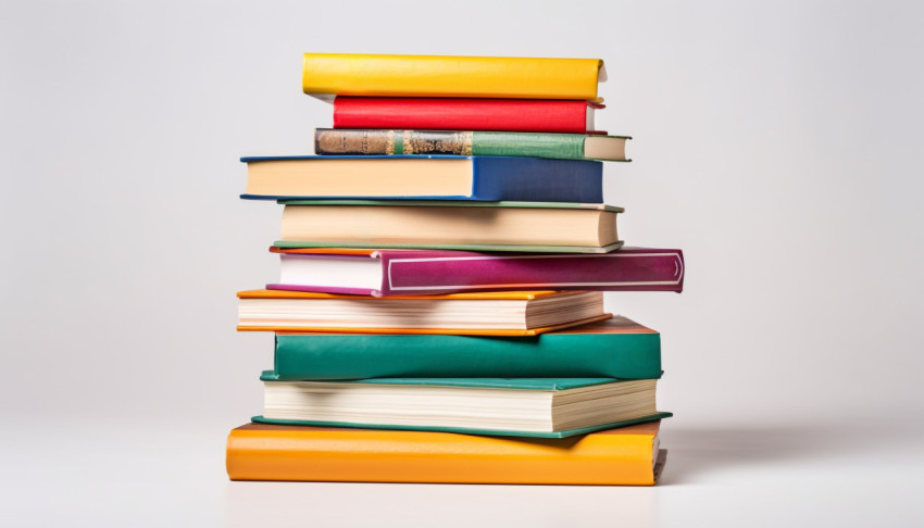 Books in flight on white Books in flight on white, back to school stock images ai, back to school stock illustrations ai, back to school ai prompts