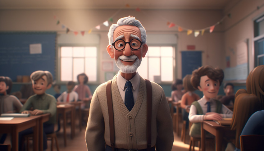 Cartoon student in classroom Cartoon student in classroom, back to school stock images ai, back to school stock illustrations ai, back to school ai prompts