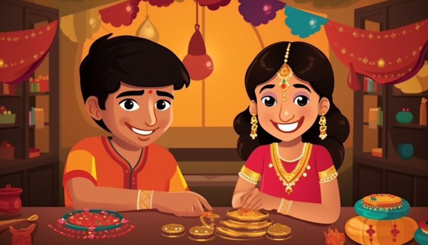 Brother and sister celebrating raksha bandhan in india Get unlimited access to a library of free ai prompts and ai images to help you generate creative ideas.