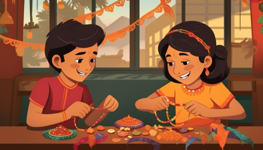 Brother and sister tying decorated rakhi for raksha bandhan Get unlimited access to a library of free ai prompts and ai images to help you generate creative ideas.