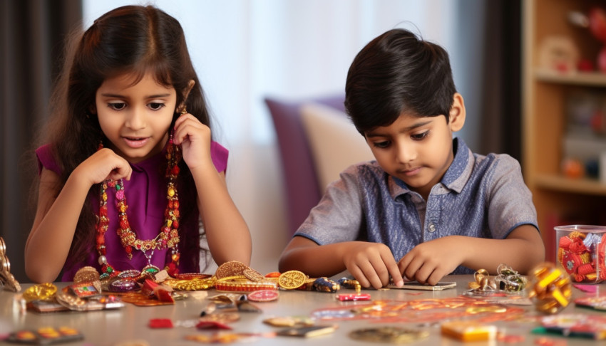 Brother sister kids celebrating rakhi at home Get unlimited access to a library of free ai prompts and ai images to help you generate creative ideas.