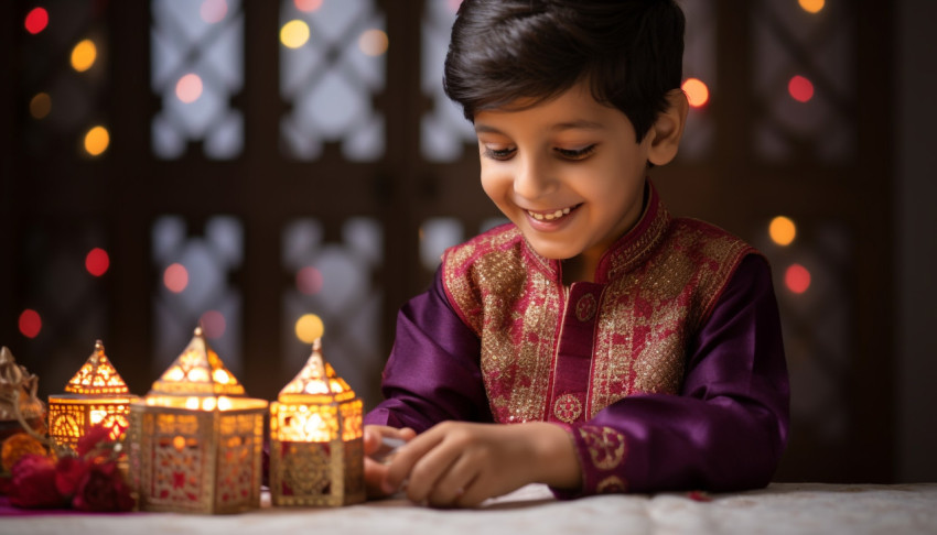 Happy Child with Feniksh Kurta and Gift Happy Child with Feniksh Kurta and Gift
