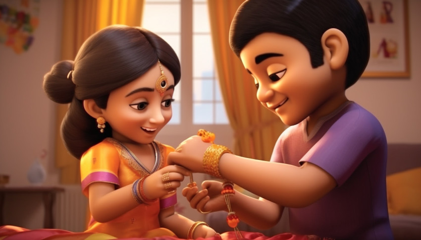 A cherished raksha bandhan celebration in a cozy living room Get unlimited access to a library of free ai prompts and ai images to help you generate creative ideas.