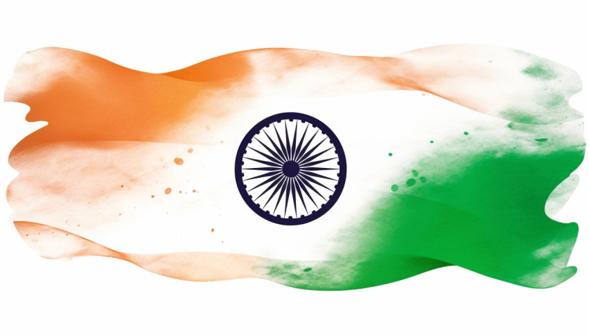 Indian Flag Watercolor Painting Indian Flag Watercolor Painting