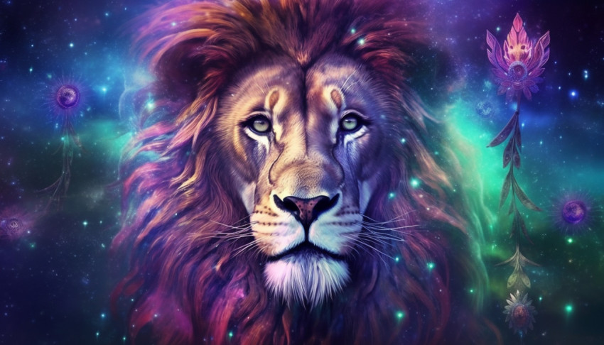 Majestic Lion Head in Vibrant Colors Majestic Lion Head in Vibrant Colors