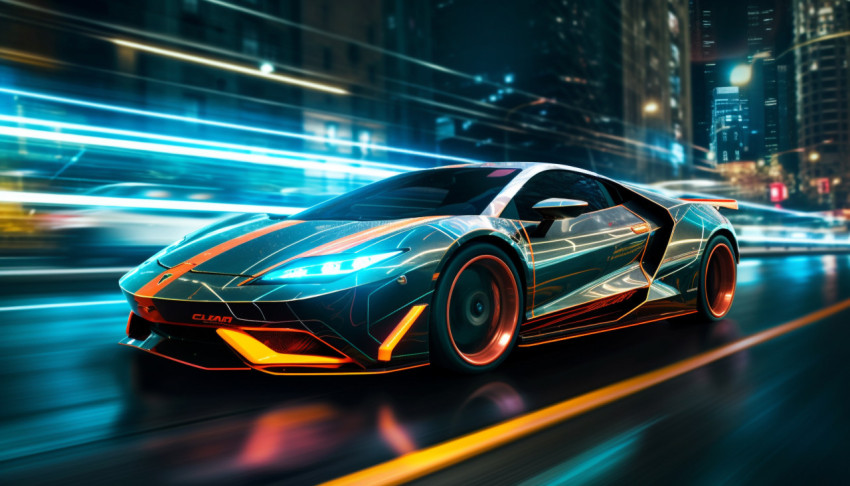 Lamborghini Huracan Glowing in the Night Lamborghini Huracan Glowing in the Night