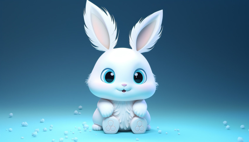 Cute ai generated cartoon bunny Cute ai generated cartoon bunny