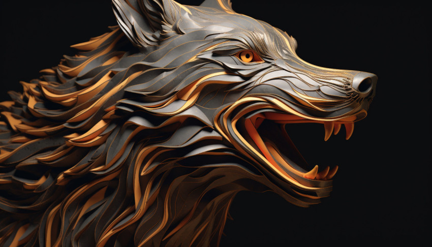Angry Wolf Digital Painting Angry Wolf Digital Painting
