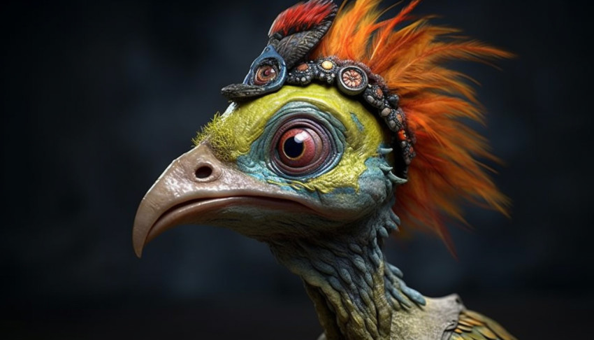 A very detailed version of a little feathered creature A very detailed version of a little feathered creature