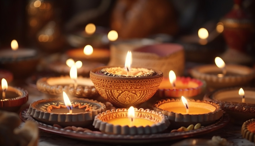 Clay candle holders india Clay candle holders india, diwali festival stock image, diwali festival ai prompt
