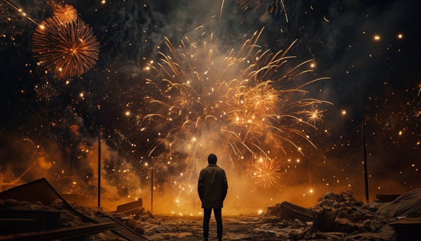 Fireworks are on the ground Fireworks are on the ground, diwali festival stock image, diwali festival ai prompt