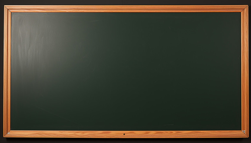 The power of knowledge Blank chalkboard with wooden frame. can add your own text on space.