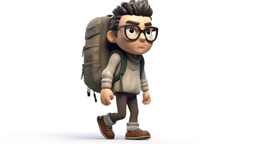 A photo of a character with glasses A photo of a character with glasses, back to school stock images ai, back to school ai prompts