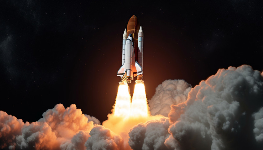 Space Shuttle Launches Against Full Moon Space Shuttle Launches Against Full Moon