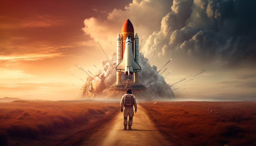 Space shuttle in the horizon Space shuttle in the horizon, chandrayaan images hd