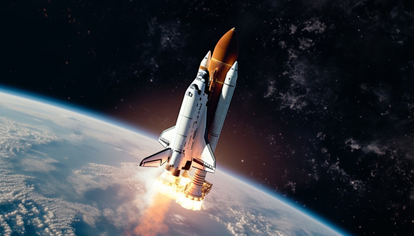 White space shuttle with rocket propellers White space shuttle with rocket propellers, chandrayaan images hd