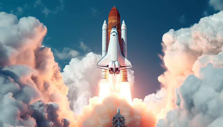 space shuttle taking off in space space shuttle taking off in space