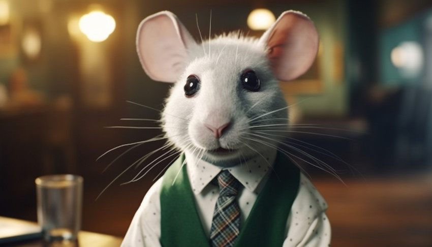 a rat wearing a tie in a background a rat wearing a tie in a background