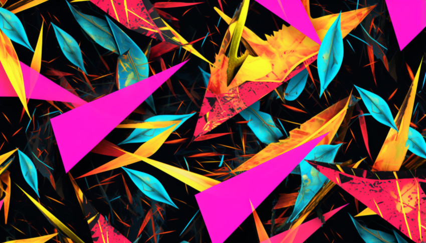 Tropical Triangle Pattern in Yellow and Orange Tropical Triangle Pattern in Yellow and Orange