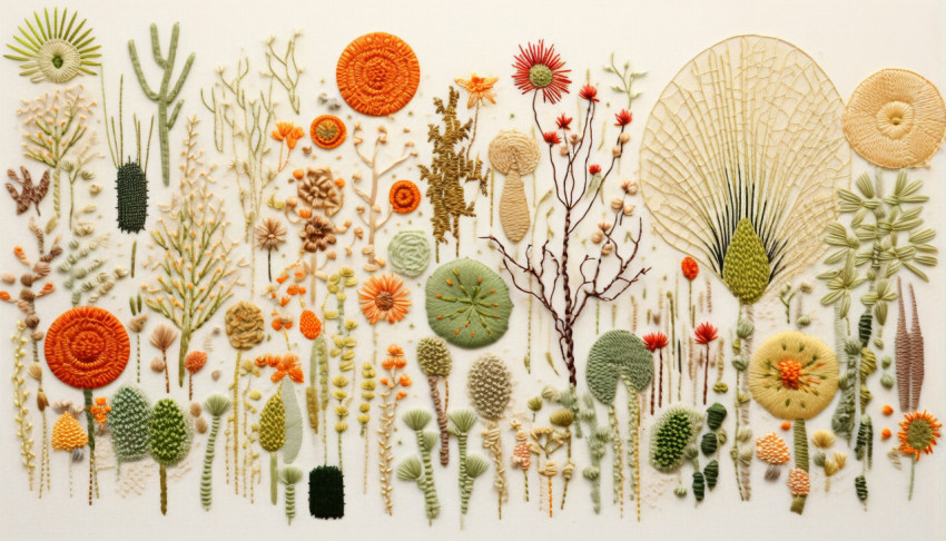 Cactus Embroidery Artwork by Linda Santoro Cactus Embroidery Artwork by Linda Santoro