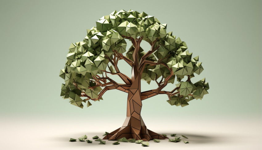 Origami Tree Sculpture Origami Tree Sculpture