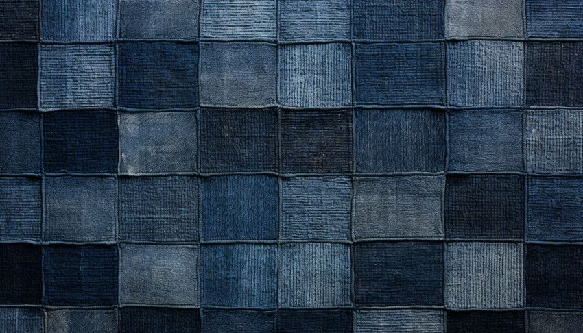 Denim Squares Pattern Denim Squares Pattern