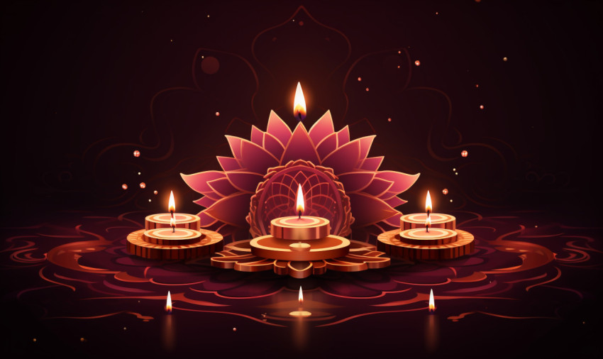 Vector illustration of diyas for pooja Vector illustration of diyas for pooja, diwali festival stock image, diwali festival ai prompt