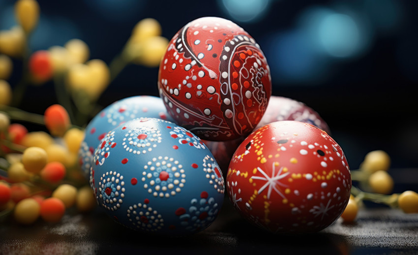 Colorful easter eggs hand painted with love bring a touch of happiness and cheer to the holiday festivities Colorful easter eggs hand painted with love bring a touch of happiness and cheer to the holiday festivities