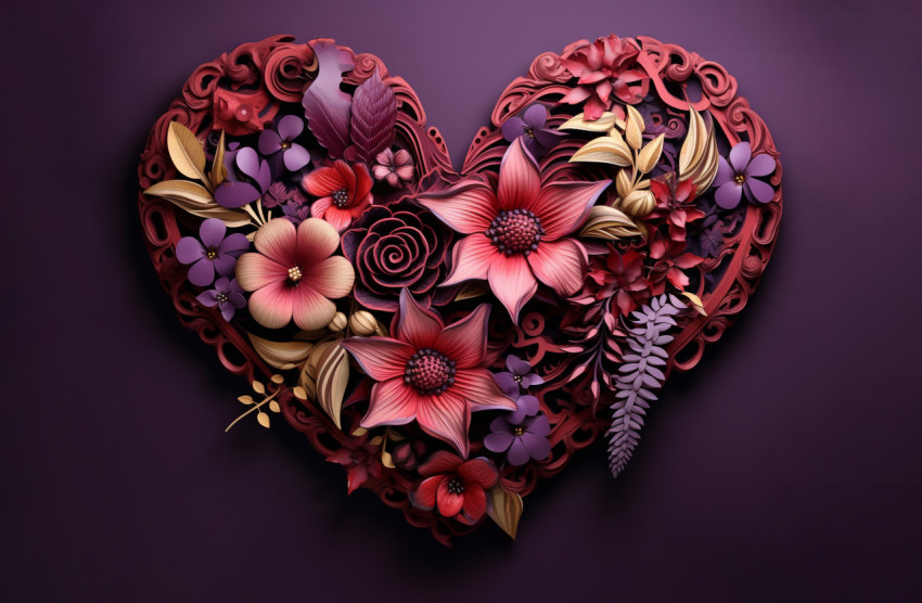 Heart Shaped Flower Bouquet